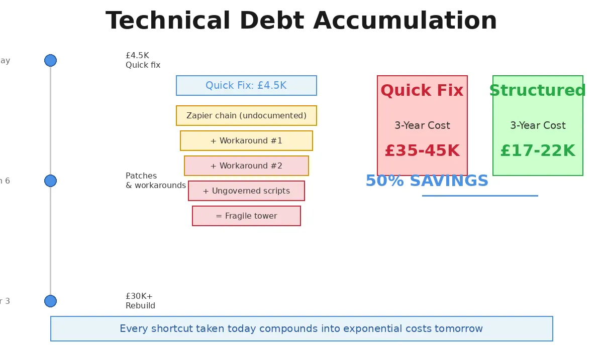 Technical Debt in Automation: How Quick Fixes Today Become Expensive Problems Tomorrow
